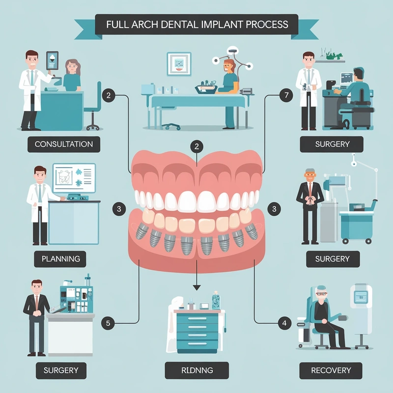 Step-by-Step Full Arch Implant Process 